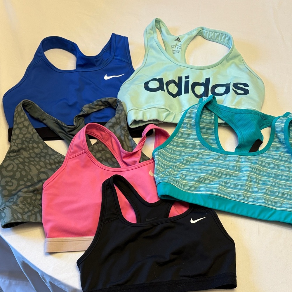 Set of 6 Size Large Sports Bras